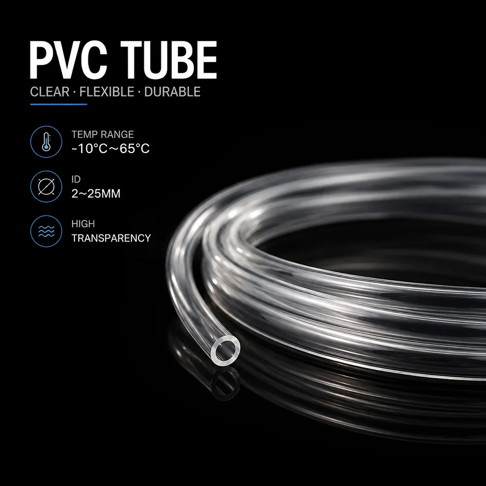 High Transparency PVC Pipe with an Inner Diameter of 2-25mm Pressure Resistant and Explosion-Proof Transparent Rubber Hose