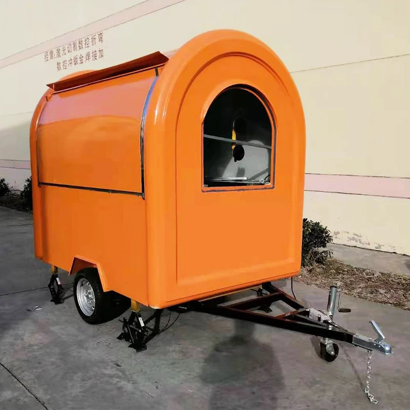 عربة بائع مقطورة طعام متنقلة متعددة الوظائف مع مقلاة شواء لاستخدام شاحنة الطعام في المهرجانات #2