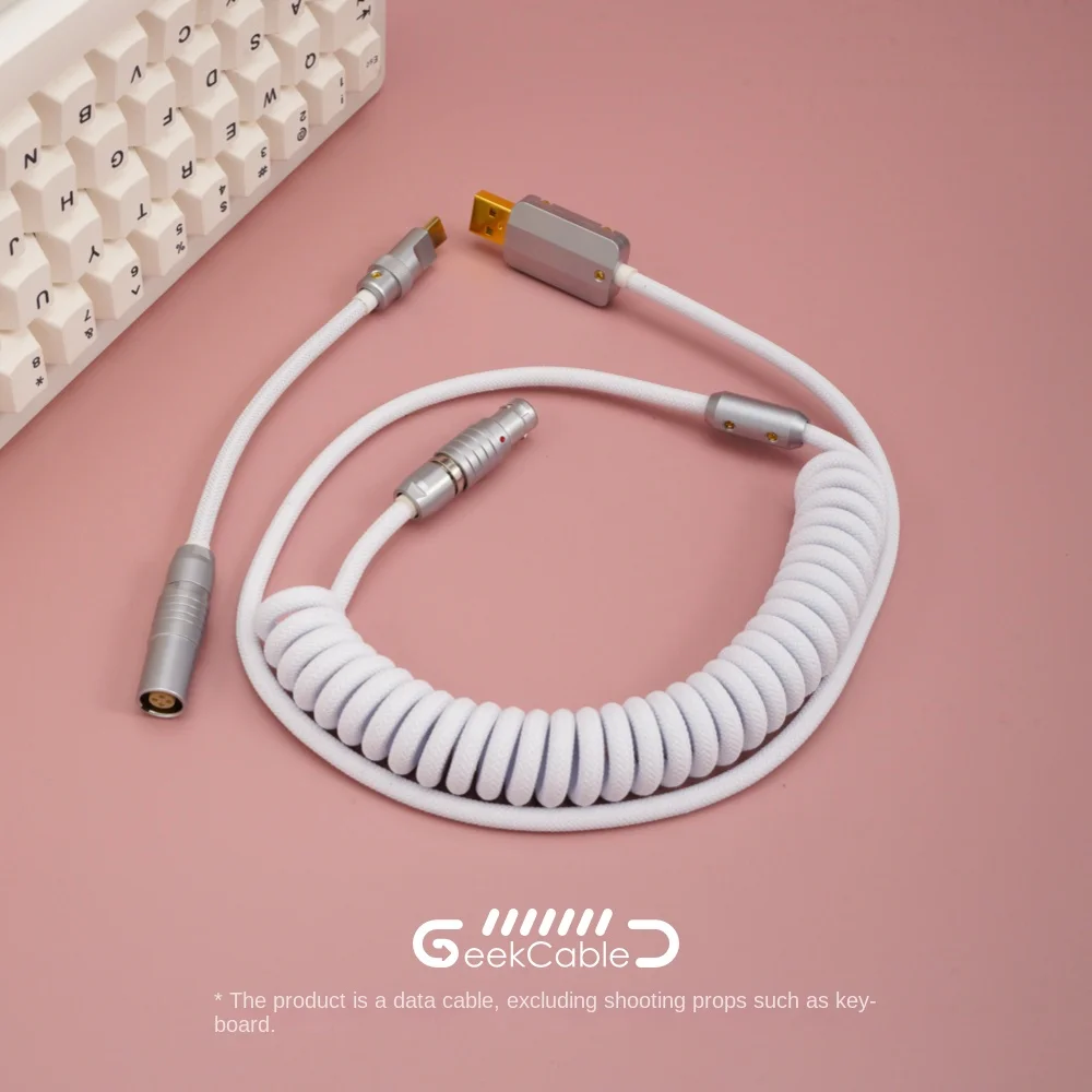 

Spot GeekCable computer customized mechanical keyboard data line aviation plug nylon braided spiral summary