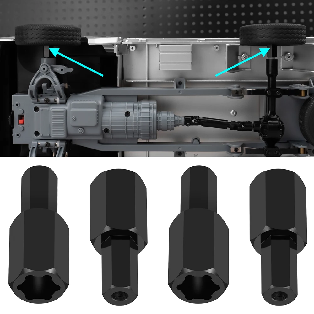 TRINOOD 5 مللي متر عجلة عرافة محور محولات + 12.5 مللي متر ل 1/16 WPL C34 C24 الزاحف 1/2 "توسيع إزاحة عدة RC سيارة ترقية أجزاء الملحقات #4