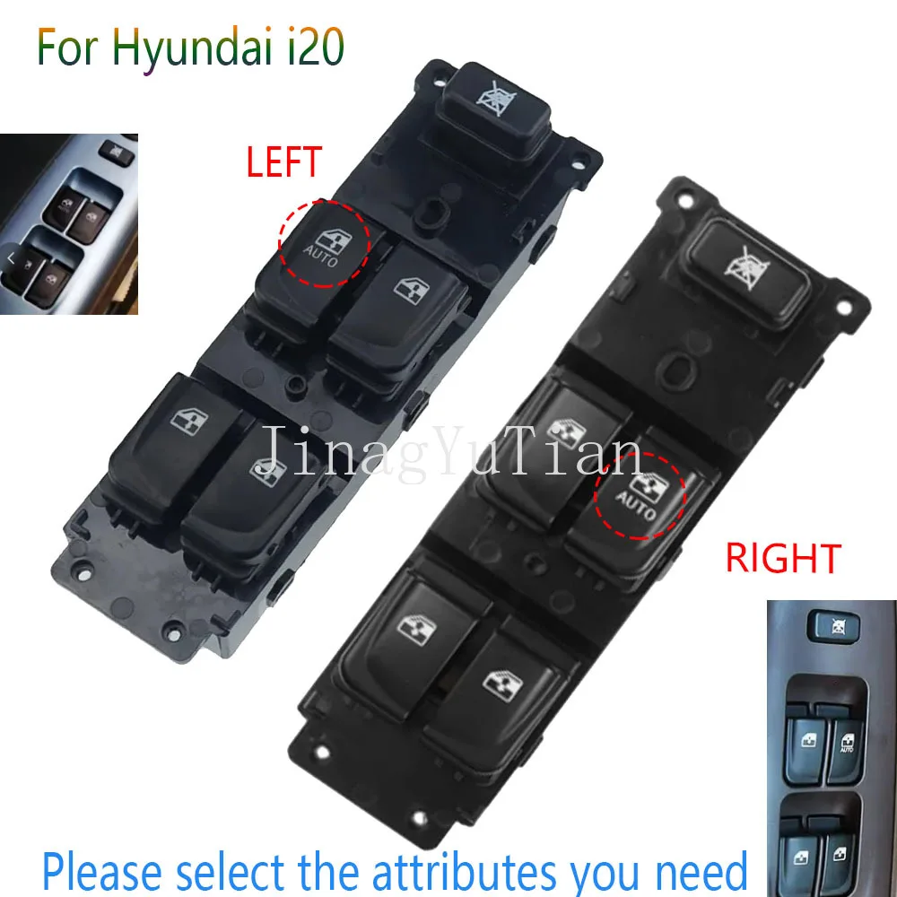 

Front Left Right for Hyundai I20 2008 2009 2010 2011 2012 2013 2014 2015 Electric Window Switch Lifter Button Car Accessories