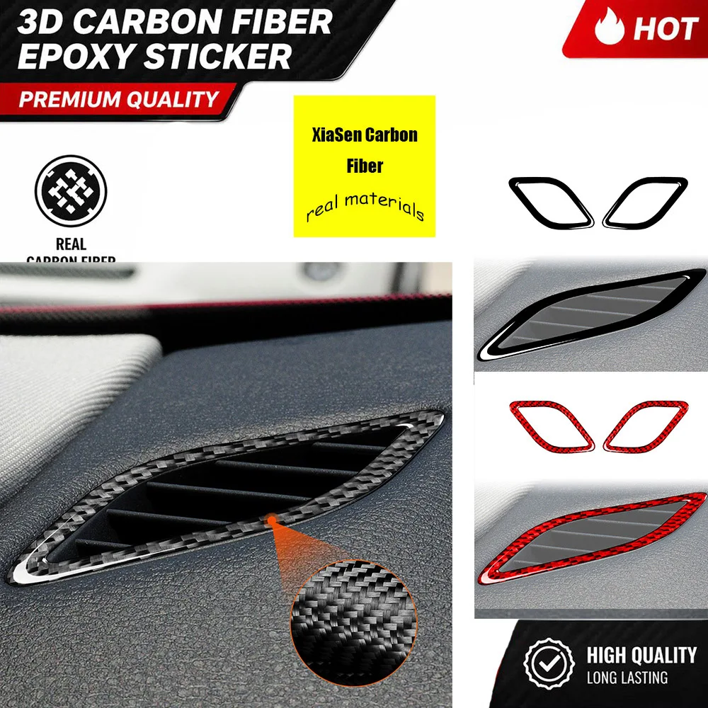 For BMW X1 E84 2013-2015 carbon fiber Universal both sides Mist removal vent decorative cover Car interior Accessories sticker