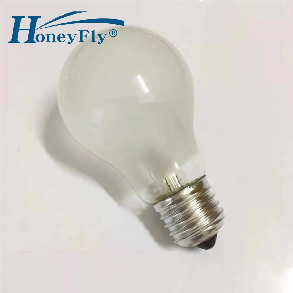 HoneyFly 5pcs A60 Frosted Incandescent Bulb E27 220V 25W/40W/60W/100W 105*60mm Old-fashioned Tungsten Lamp Frosted Glass Cover
