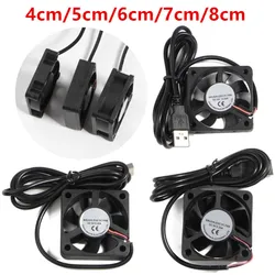 USB Fans CPU Cooling Radiator 5V 2Pin USB Fans For Computer Case-Server Radiator 4cm 5cm 6cm 7cm 8cm Quiet 4500-5500RPM