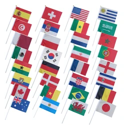 Hand Held Flags With Poles Word Cup 32 Countries Small Hand National Team Flags-Wales