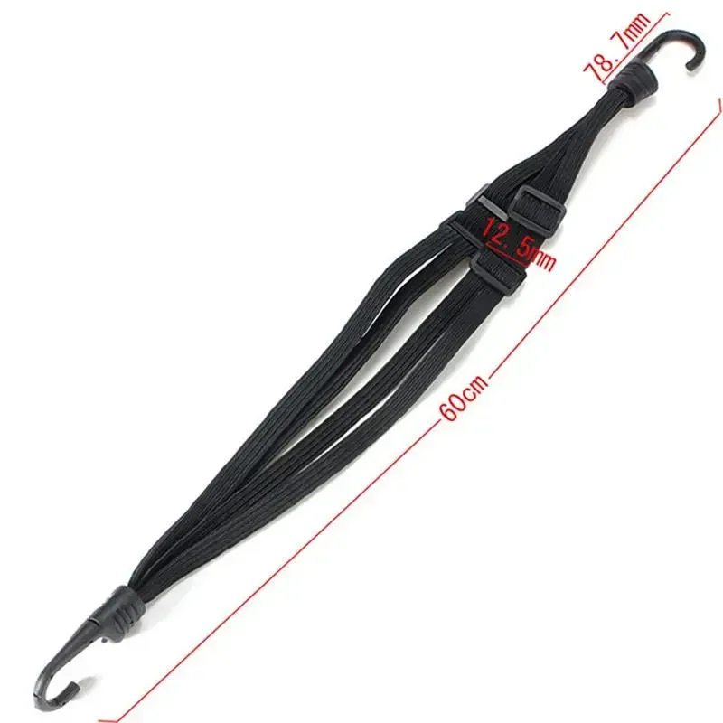 1PC Universal 60cm Motorcycle Luggage Strap Helmet Gear Fixed Elastic Buckle Rope High-Strength Retractable Cargo Tie Down