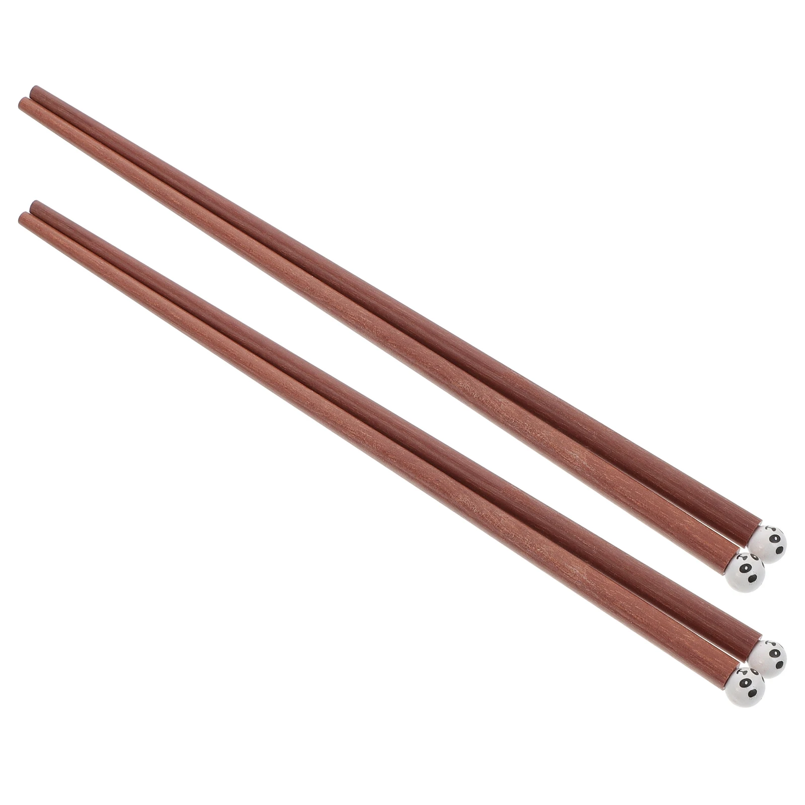 

2 Pairs Wooden Chopsticks Non-Slip Chopsticks Cute Design for Kids Reusable Non slip Children Home Restaurant Use Storage