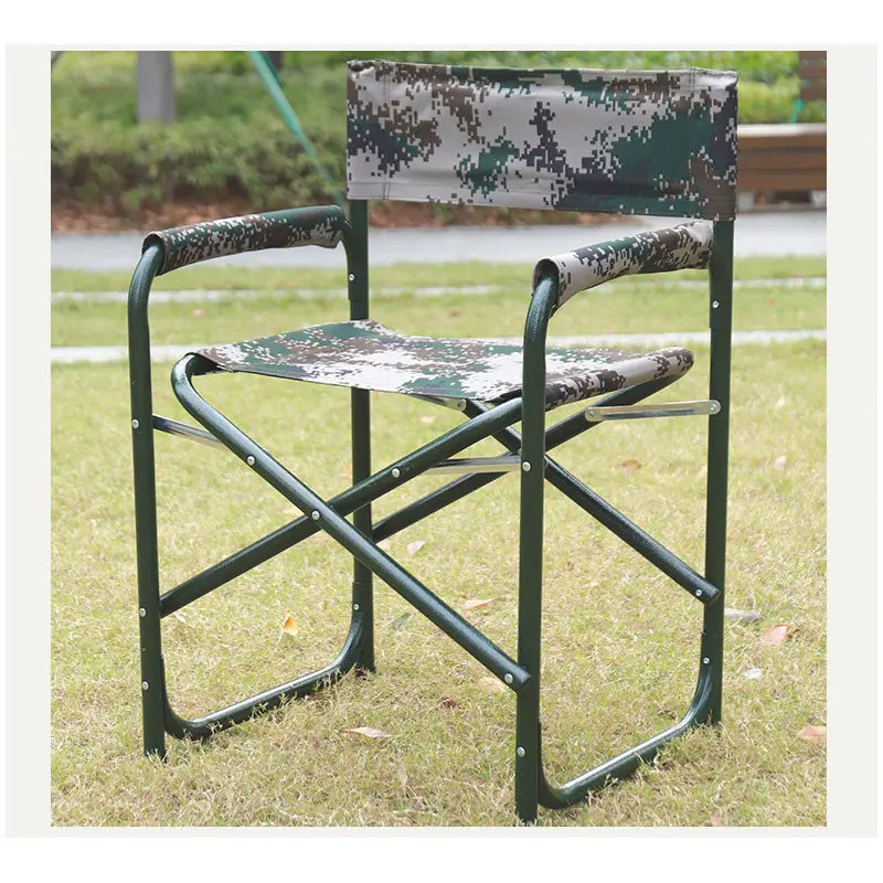 Thickened outdoor camping portable training chair director chair folding stool oxford cloth fishing backrest chair