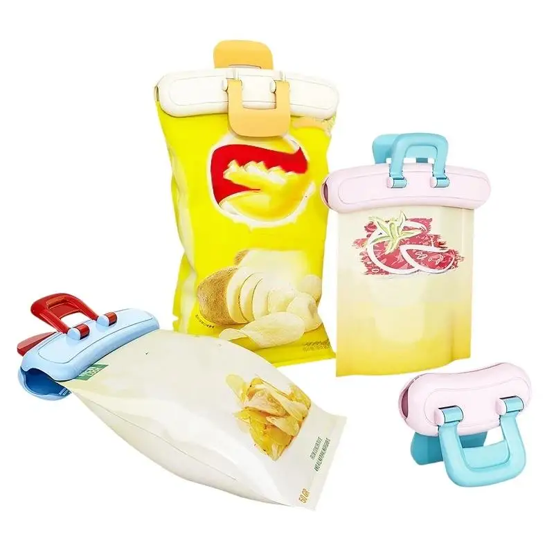 Tea Seasoning Bag Clip Sealing Foldable Handle Air Tight Storage Clamp for Moisture Control Pantry Use