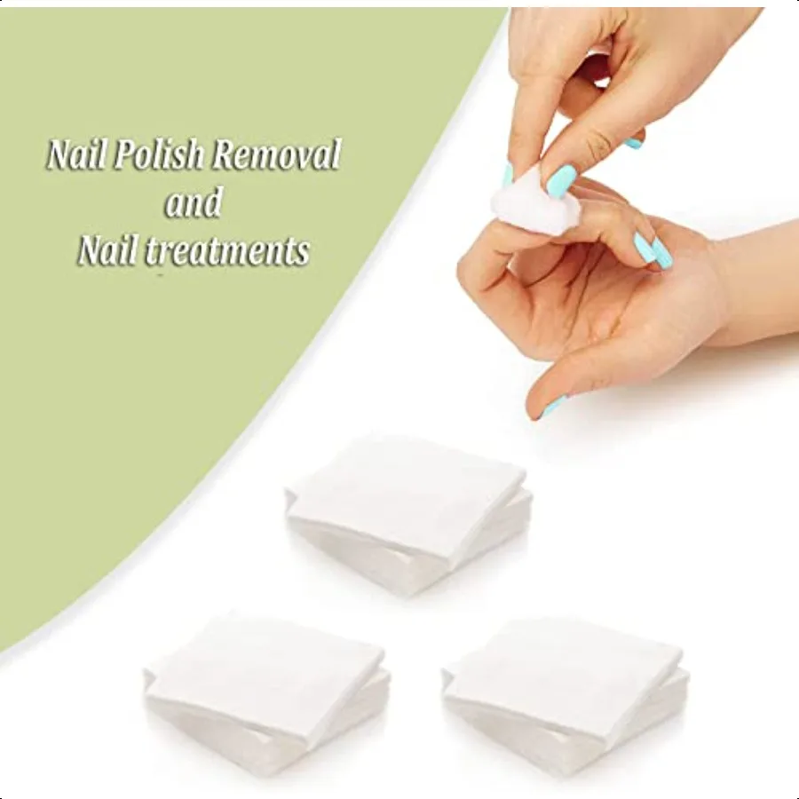 Premium 100 Pure Cotton Exfoliating Squares for Women Hypoallergenic LintFree Pads Ideal for use as Makeup Remover Wipes or Nai