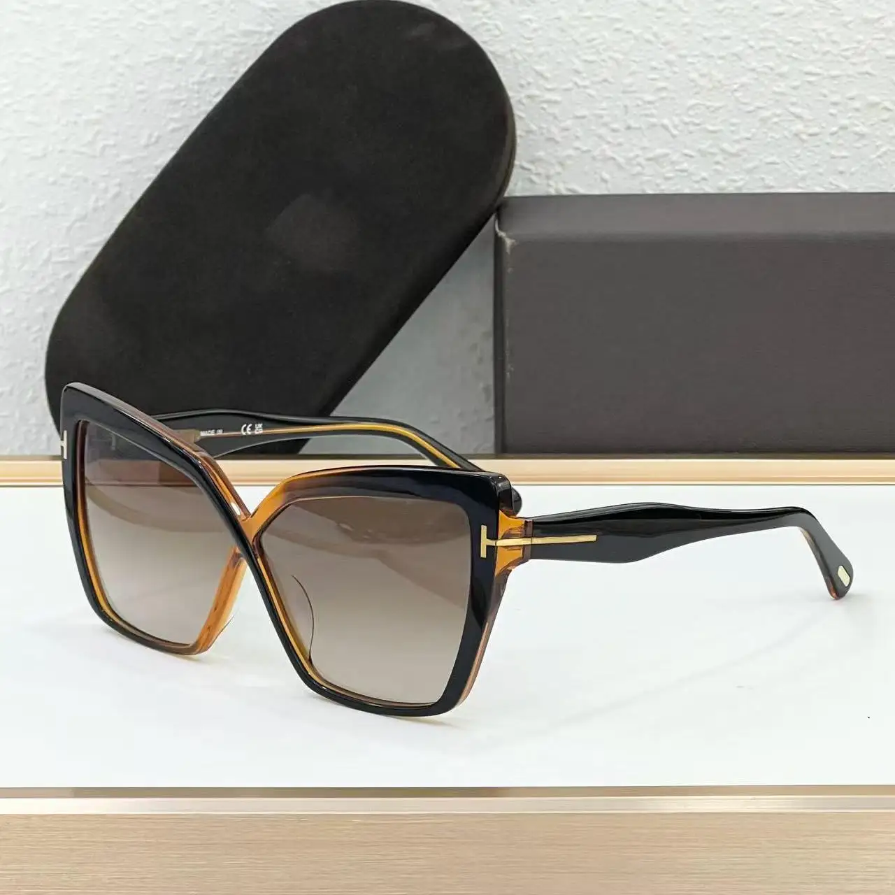 

Faionable Large Frame Sun Glasses FT95 Luxury Resin Lens UV Protection Women's Sunglasses Home Sunscreen Tr...