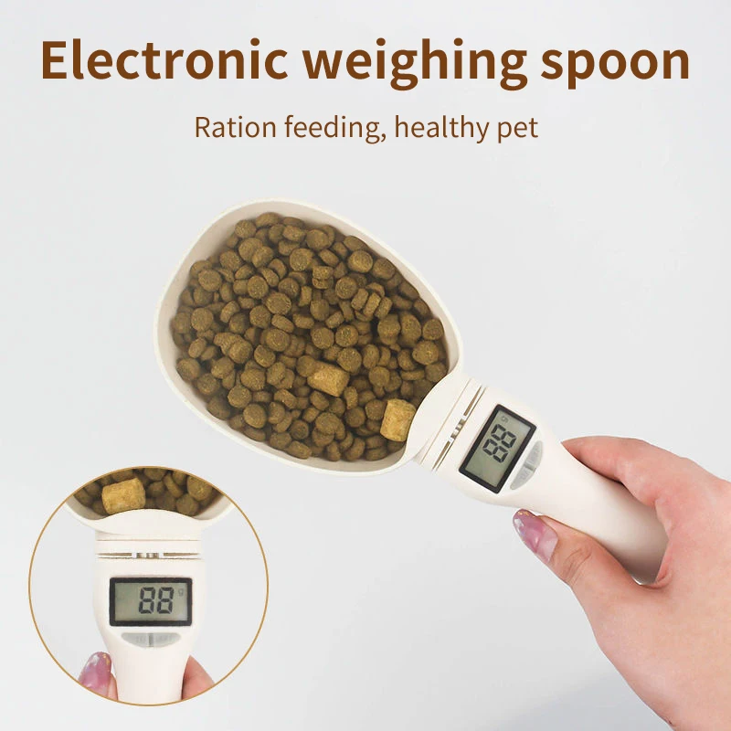 High Quality Pet Food Scale Electronic Measuring Tool Dog Cat Feeding Spoon Kitchen Scale Digital Display 250ml Pet Items