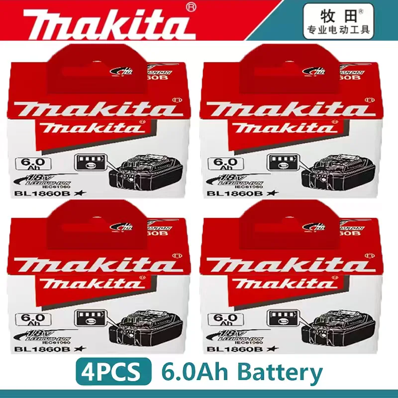 Batterie Makita 100% originale 18V 6Ah 6000mah, batterie au lithium de remplacement BL1830B BL1850B BL1850 BL1840 BL1860 BL1815
