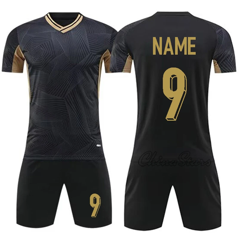 Custom Men Soccer Uniforms For Team Short Sleeve Kits Youth College Football Jerseys Set Quick Dry Sports Shirts Suit Tracksuits