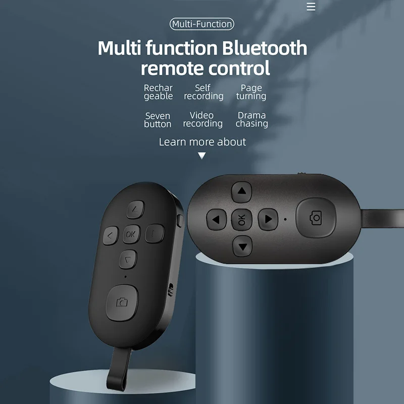 Wireless Bluetooth Mobile Selfie Lazy Instant Music Video Remote Control Mobile Phone Bluetooth Controller For Xiaomi Apple