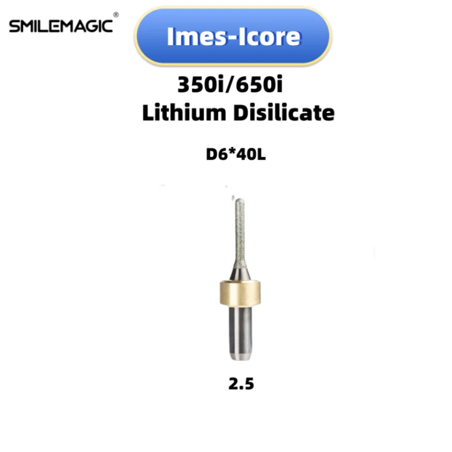 Imes Icore 350i 650i Wiertła do frezowania Cad Cam do bloków z krzywki szklanej i ceramiki z dwukrzemianu litu