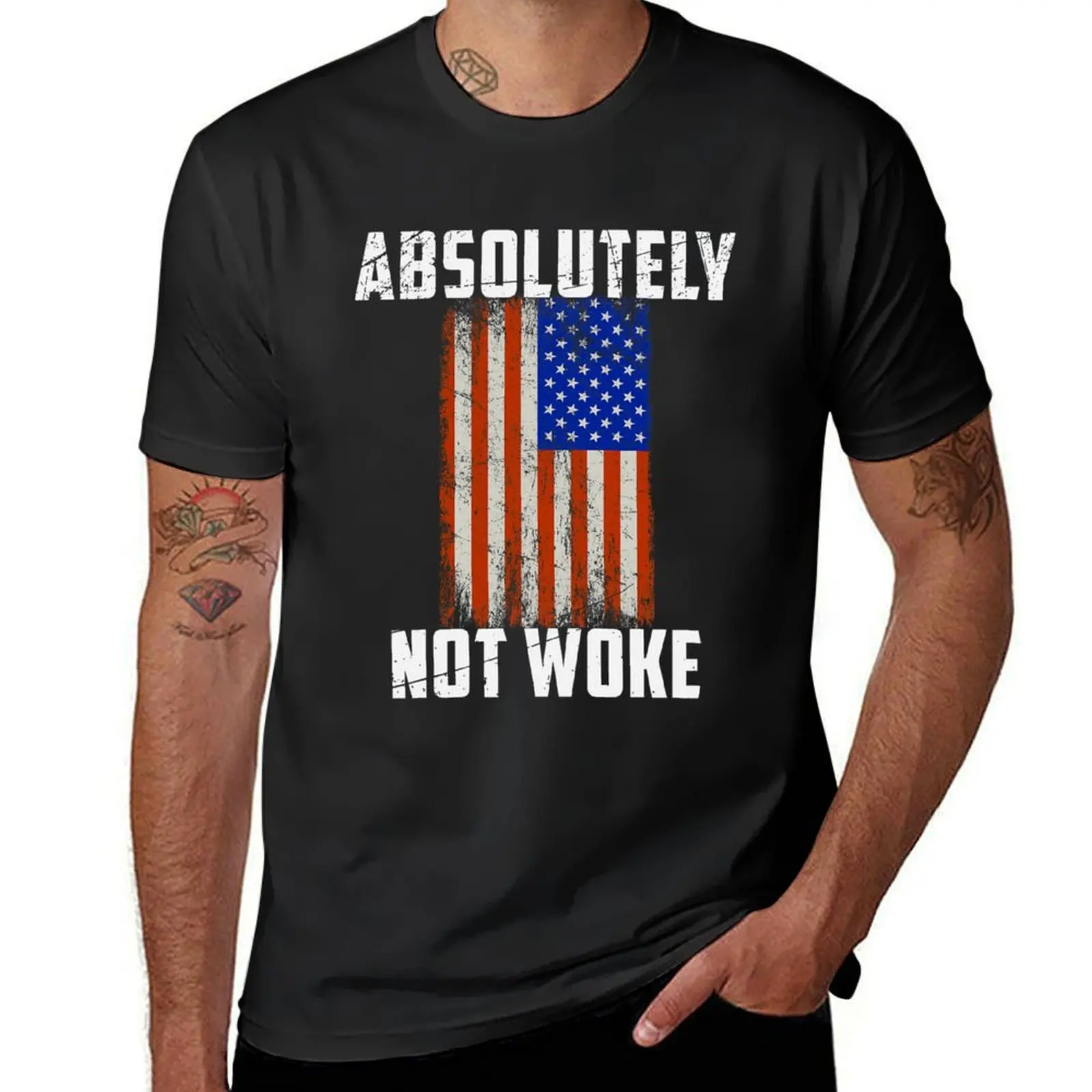 

Not Woke Absolutely Anti Woke Cancel Cancel Culture T-Shirt tees plus size tops tops Men's clothing