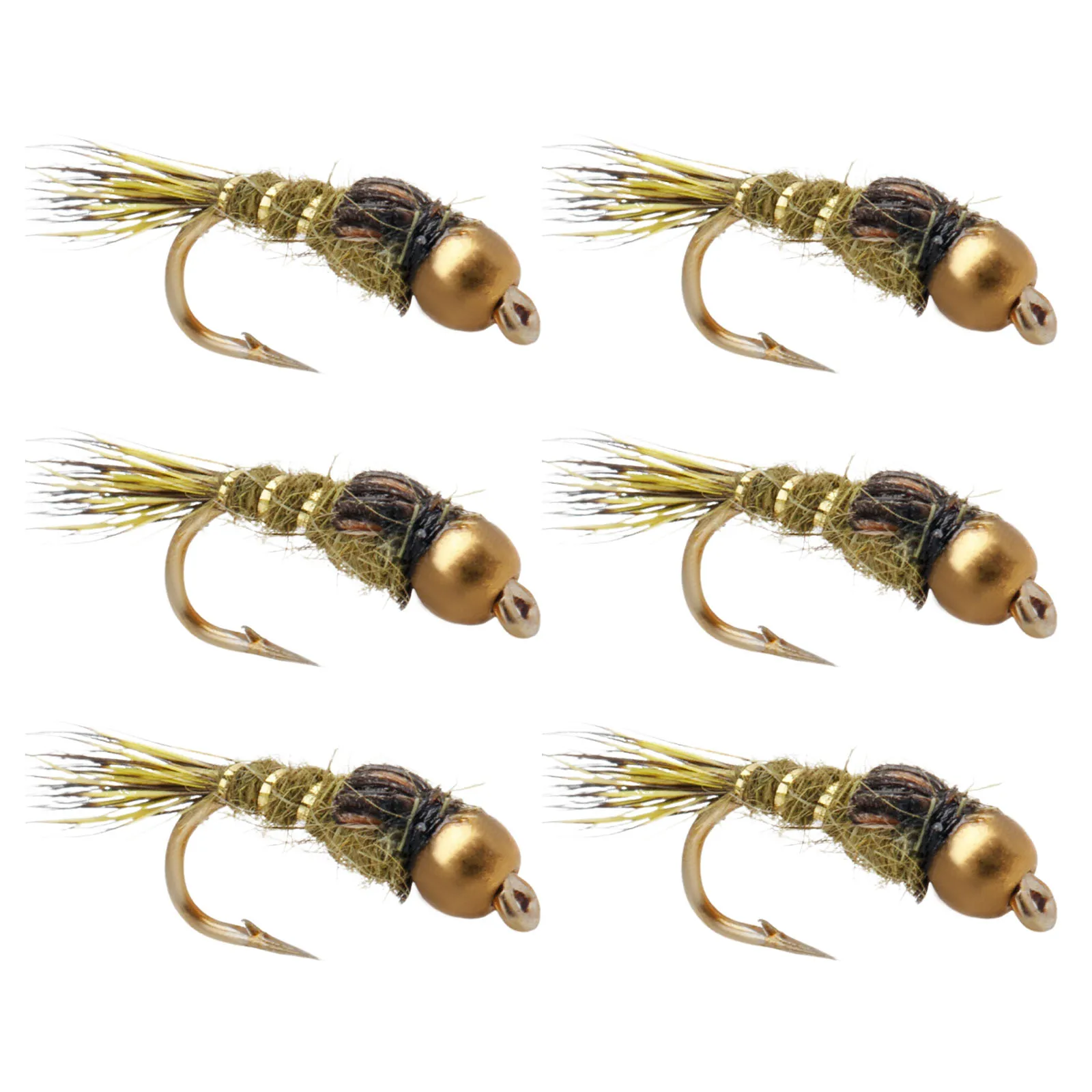 

6pcs/box 14-18# Fishing Lures Artificial Simulated Fly Fake Bait Freshwater Saltwater Universal Luring Fishing Hook Fishing Gear