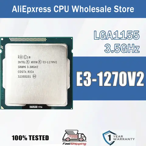 Intel Xeon E3-1270V2 3.5GHz Quad-Core 69W E3 1270 V2 Computer CPU Processor Server E3 1270V2 Package LGA 1155 SR0P6