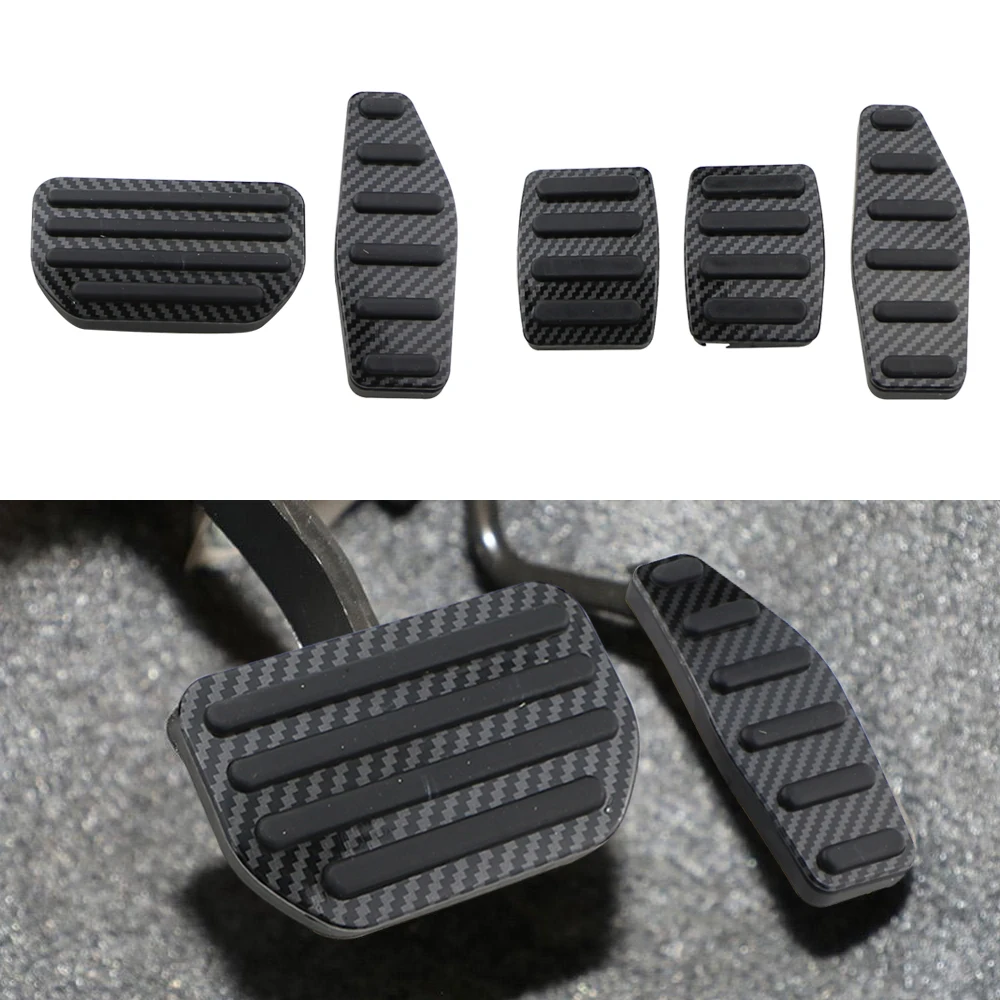 Couvercle de pédale de voiture noir en Fiber de carbone, pour Suzuki Jimny JB74 JB64 2019 2020 2021 