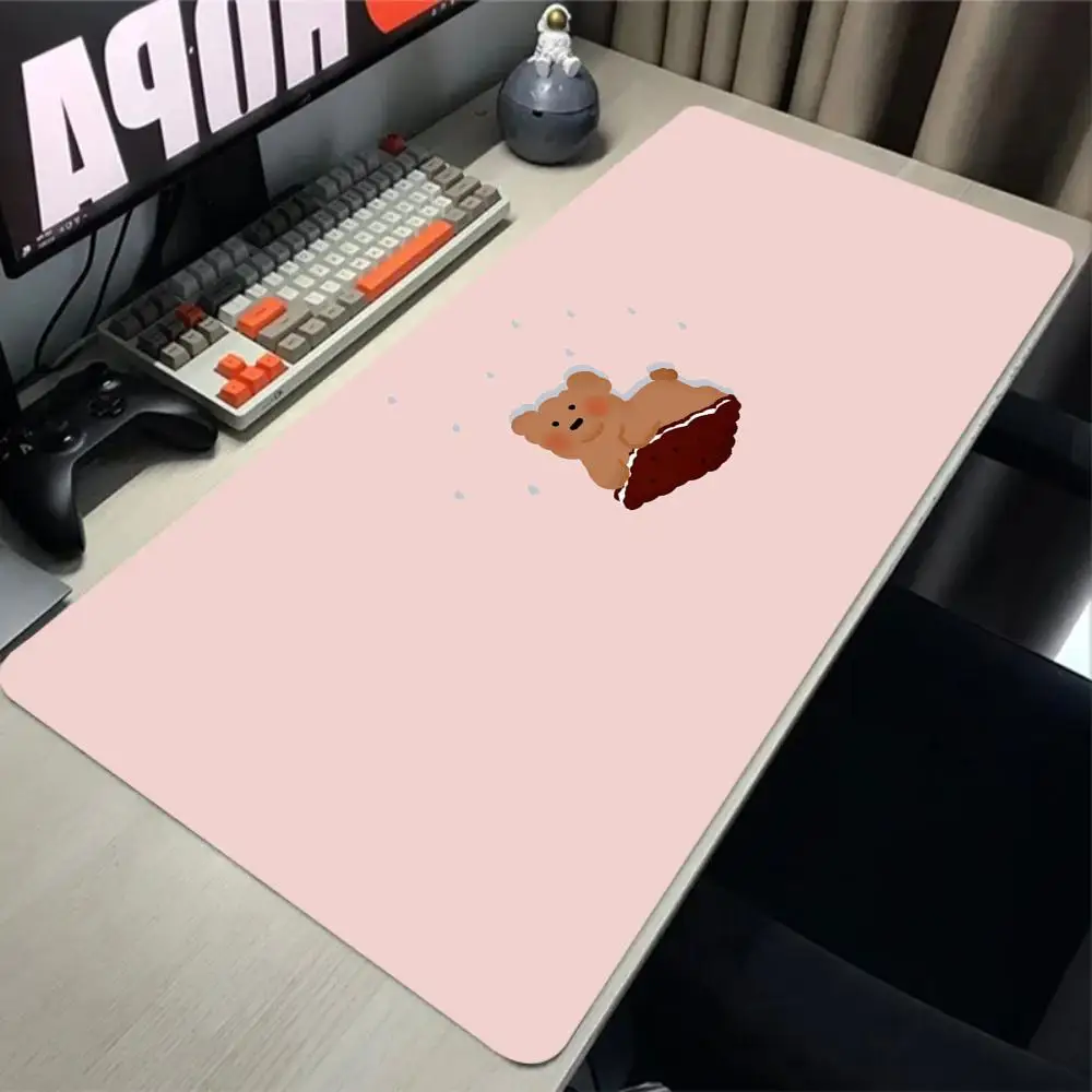 Pink cute cartoon Mouse Pad Gaming Large Mousepad Anti-slip Natural rubber Computer Gamer Accessories Desk Mat extended pad