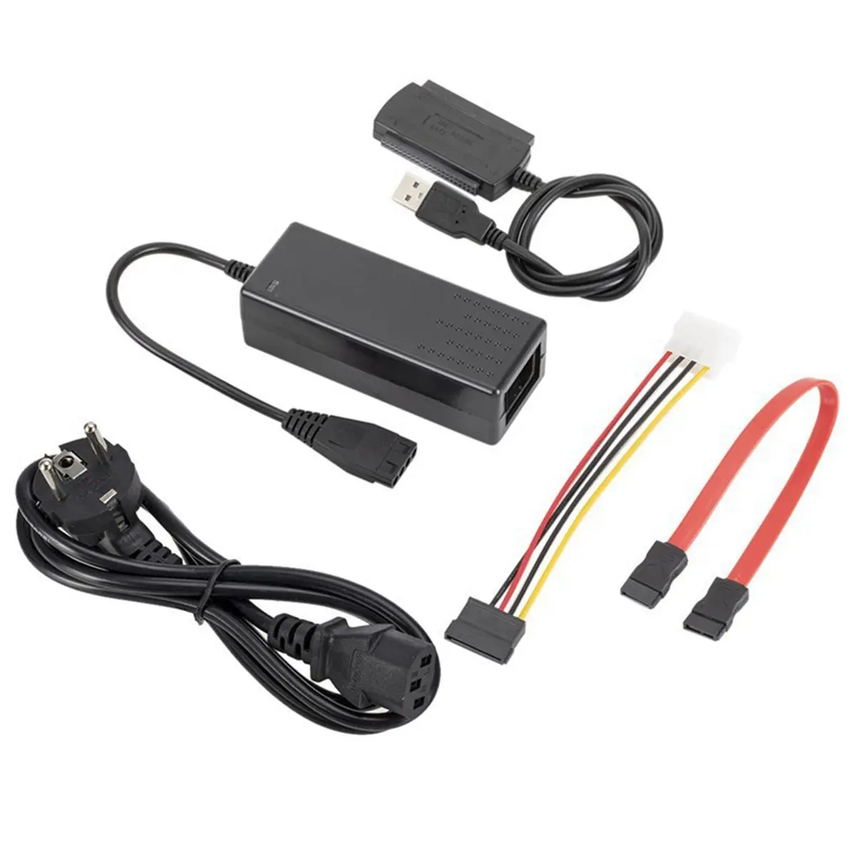A40I USB 2.0 to IDE / SATA 2.5Inch 3.5Inch Hard Drive Disk HDD SSD 480Mb/S Data Interface Converter Adapter Cable EU PLUG