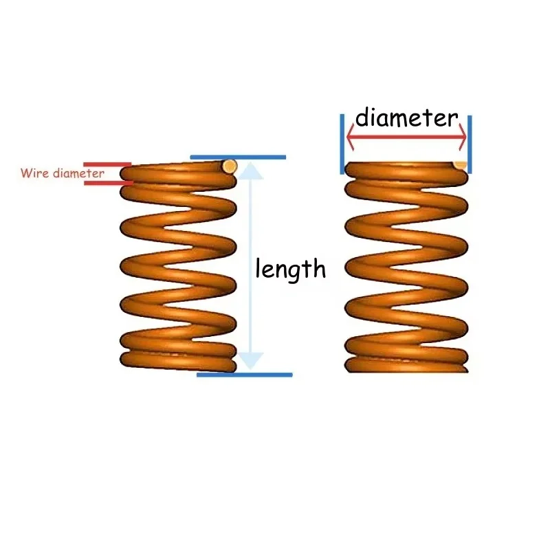 Brass Small Spring Copper Wire Conductive Phosphorus Wire Compression Springs Flashlight New Wire Diameter 0.4mm
