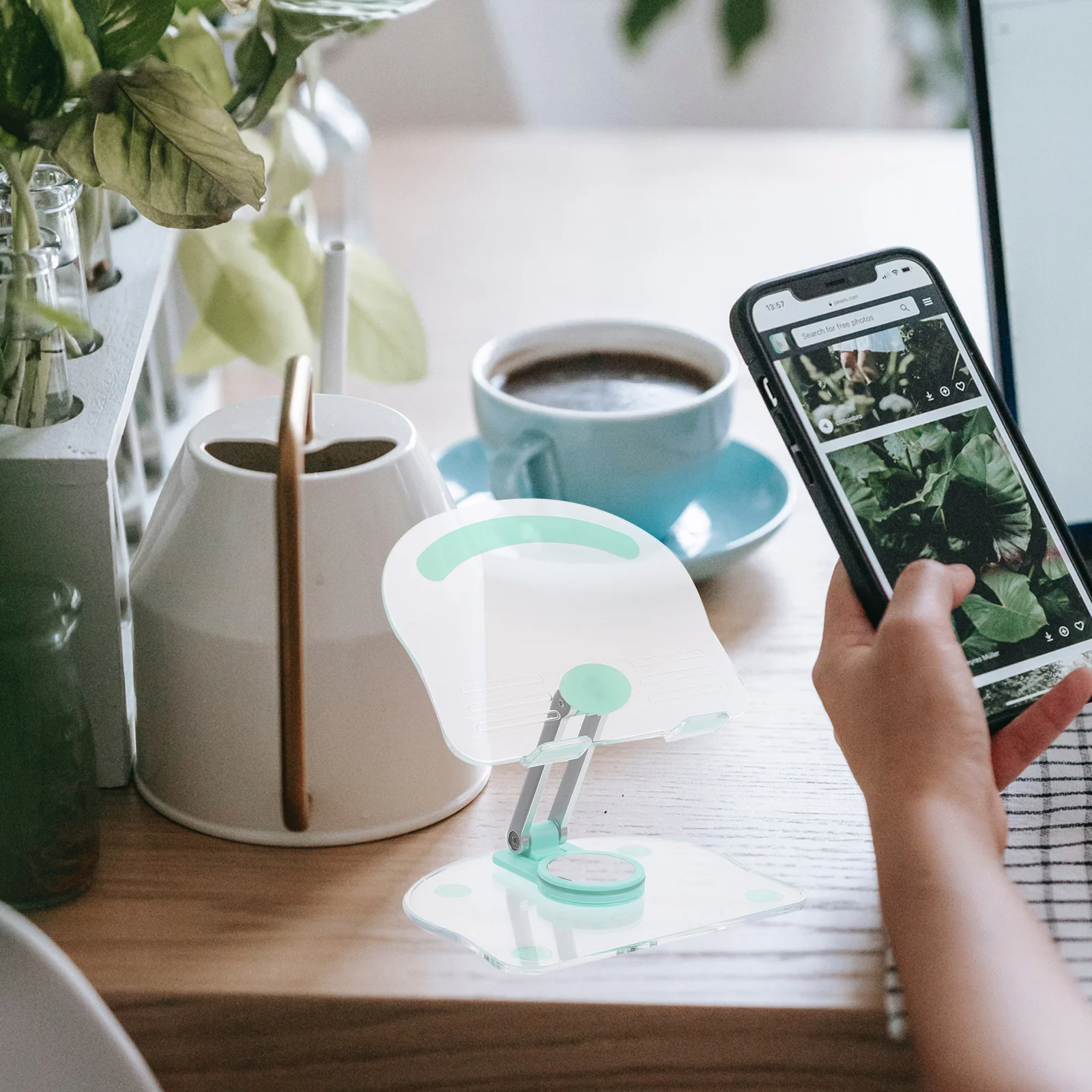 

Нескользящая акриловая регулируемая вращающаяся подставка для планшета, держатель для стола, офиса, чтения, игровая подставка для компьютера, подставка для ноутбука