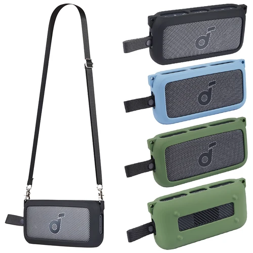 Imagen 1 del producto La más nueva funda de viaje al aire libre de silicona suave con correa para el hombro para Altavoz Bluetooth inalámbrico Anker Soundcore Motion 300