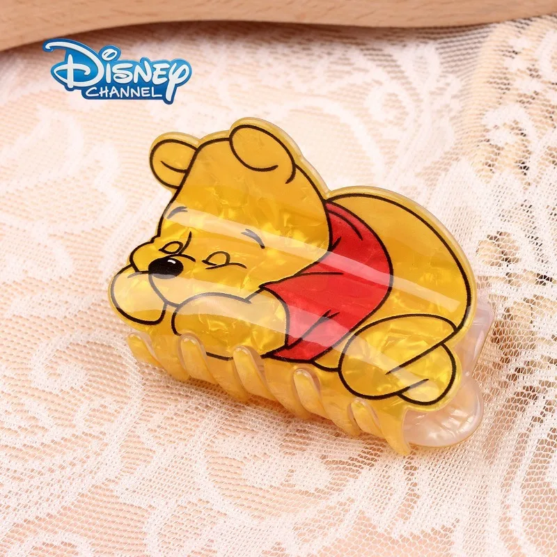 

Pooh Bear Grip Winnie Disney Cartoon Cute Character Acrylic Shark Clip Hair Clip Ponytail Hair Accessories Toiletry Home Use