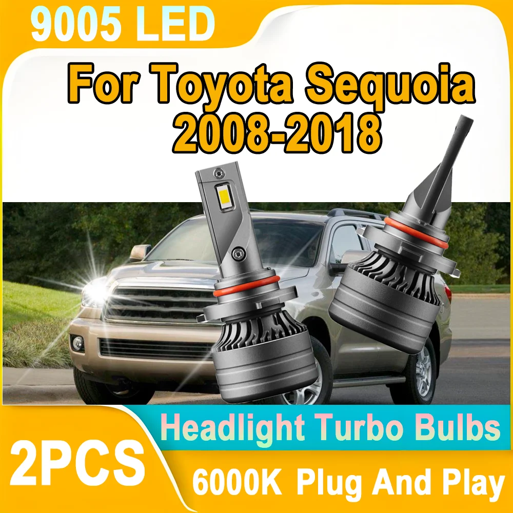 

2 шт., 120 Вт, 9005, яркие светодиодные лампы с высоким люменом, самые яркие обновленные лампы Canbus без ошибок, турболампы 12 В для Toyota Sequoia 2008-2018
