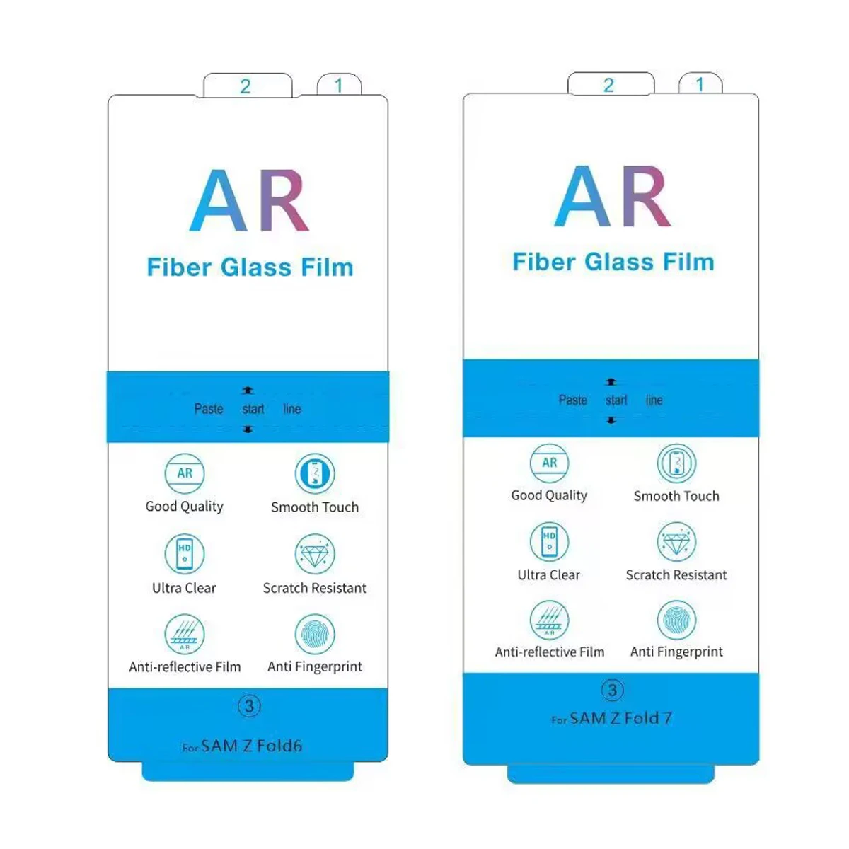 2Pcs HD Anti Reflection AR Fiber Film For Samsung Galaxy Z Fold 8 Ultra 6 7 Outer Screen Protector Enhanced Transparency AR Film