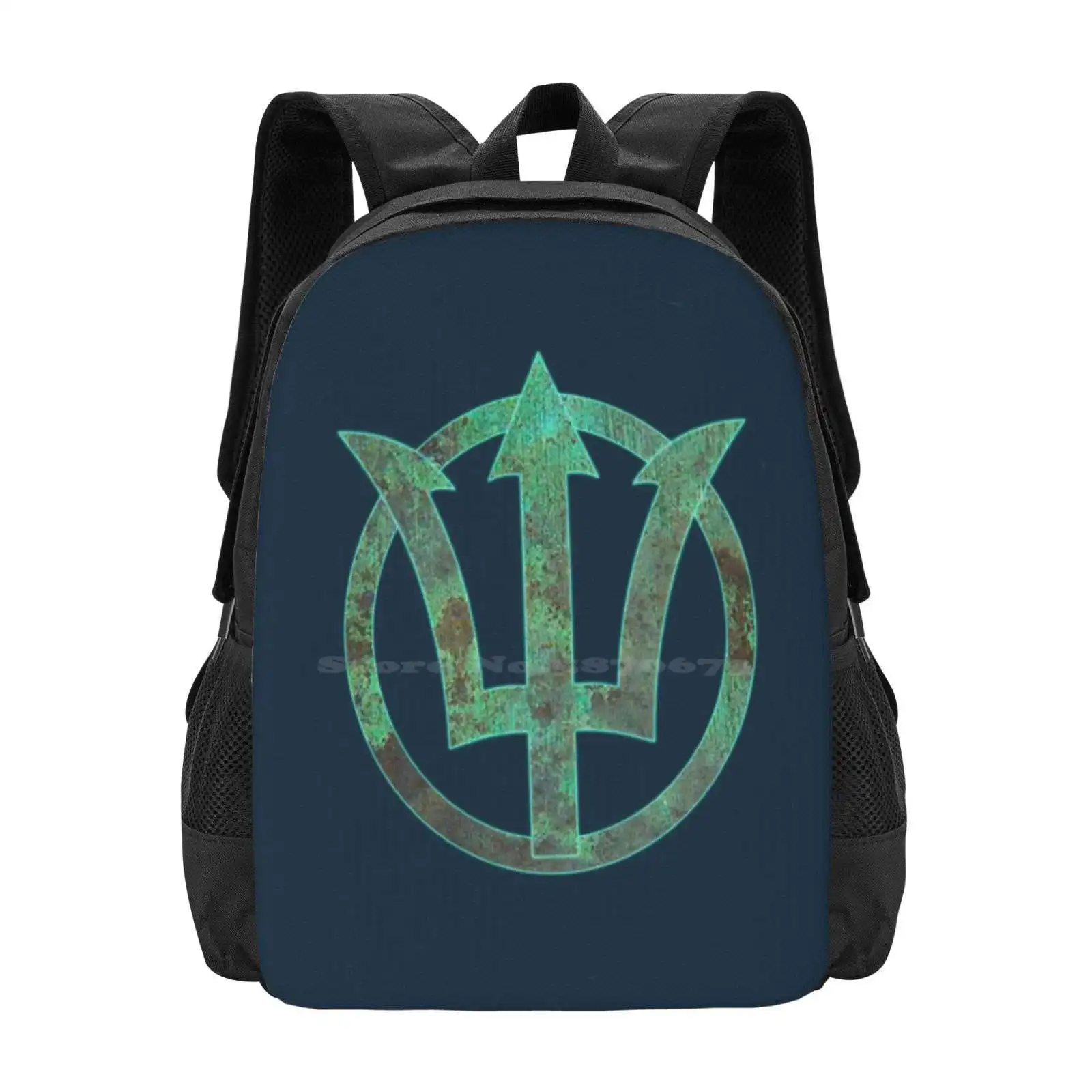 Poseidon School Bag Big Capacity Backpack Laptop Percy Jackson And The Zeus Greek Roman Poseidon Annabeth Chase Hereos Of