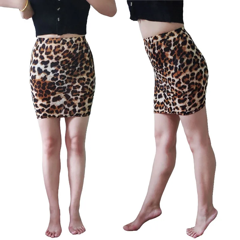 Jupes de soirée serrées d'été Style mince Micro Mini jupes Sexy léopard motif serpent jupes paquet décontracté hanche jupes courtes