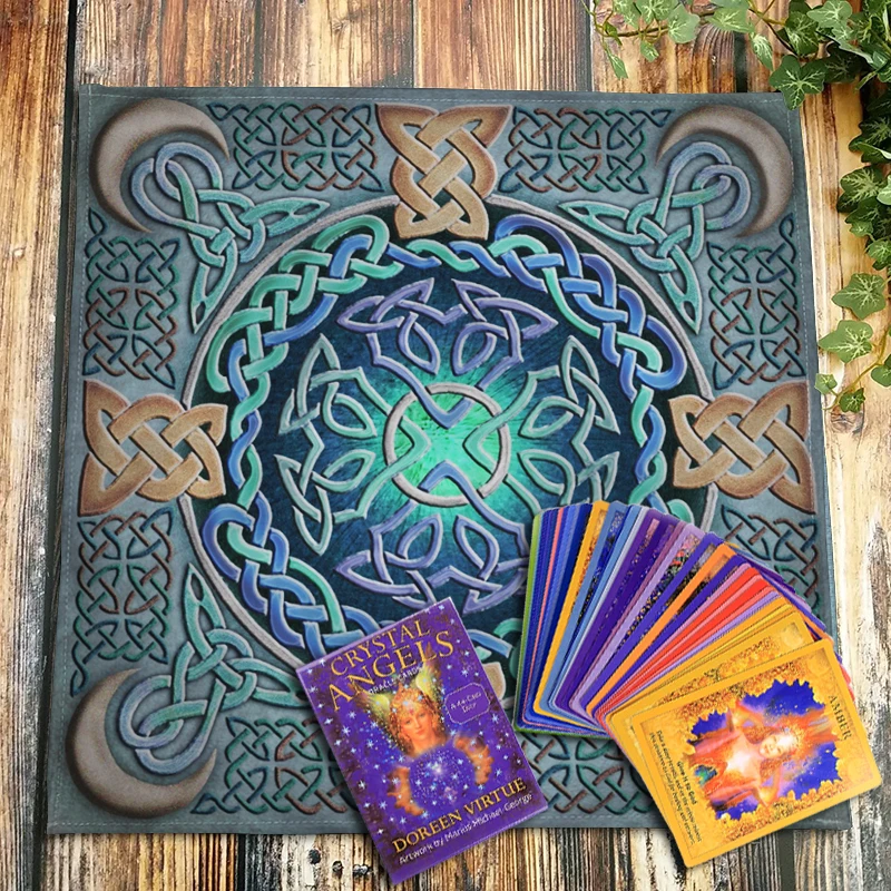 Astrology Witchcraft Divination Oracle Card Mat Pagan Pendulum Tarot Tablecloth Celtic Eye of The World Altar Cloth