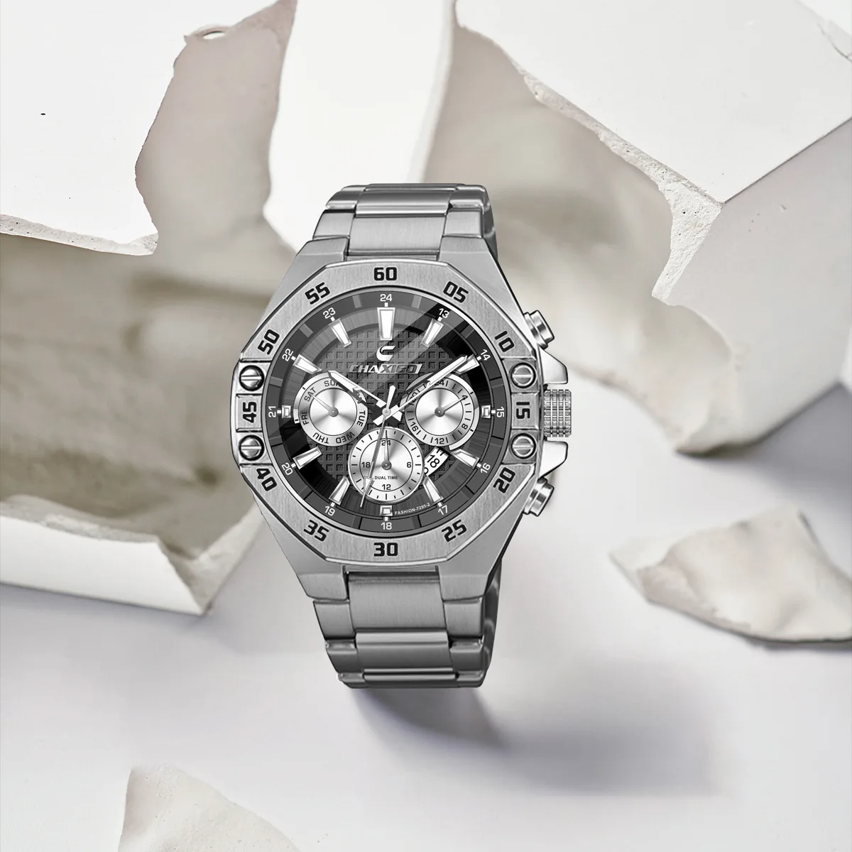 

Мужские кварцевые часы CHAXIGO, декоративные шестиконтактные часы премиум-класса Wa tch 2025г