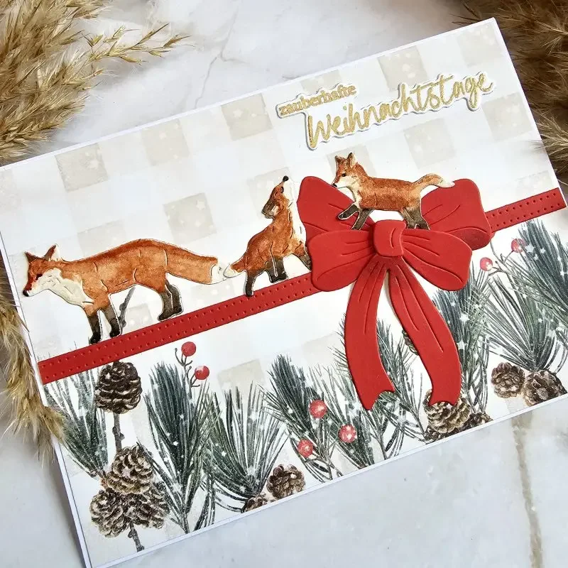 Tree Santa Deer Gift Box Panorama Christmas Car New Cutting Dies for DIY Decorating Scrapbook Card Album Embossing Craft 2024