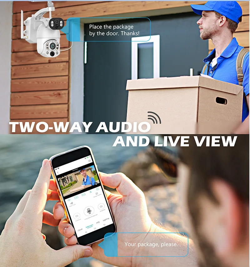 5K 99X Zoom PIR تتبع تلقائي إنذار ذكي Ubox لوحة مزدوجة عدسة مزدوجة كاميرا تعمل بالطاقة الشمسية 4g بطاقة Sim #5