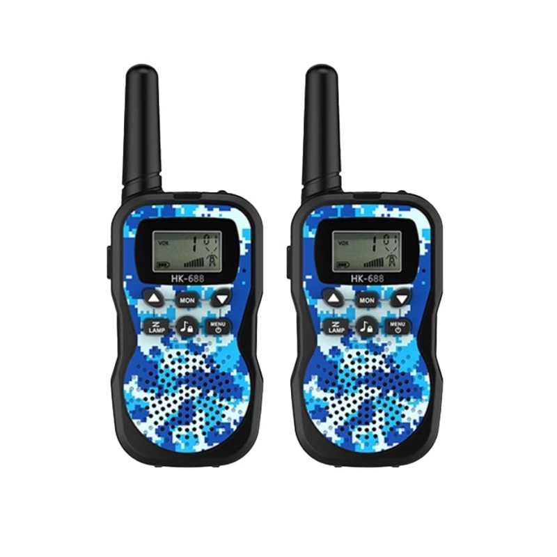 أجهزة اتصال لاسلكية قابلة لإعادة الشحن للأطفال طويلة المدى، هدية عيد الميلاد، معدات المشي لمسافات طويلة ألعاب التخييم مع مصباح يدوي أخضر متين