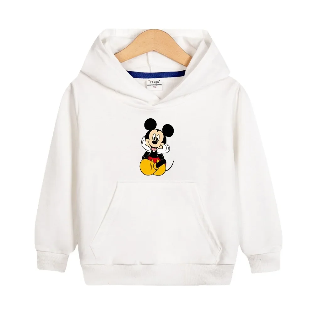 ฤดูใบไม้ร่วงและฤดูหนาวแฟชั่นและน่ารัก Disney Mickey Mouse การ์ตูนอะนิเมะพิมพ์ผู้หญิง Hoodie คู่เสื้อผ้า Hoodie