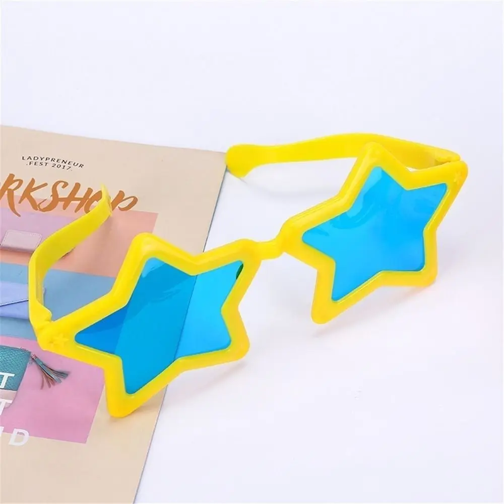 Retro Halloween Carnivals Big Pentagram Glasses Bar Dance Party Novelty Star Shape Sunglasses Colorful Funny Glasses for Adults