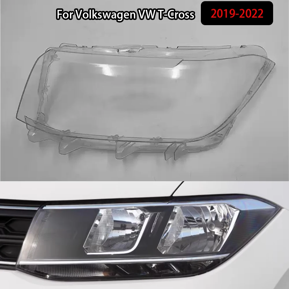 

Headlamp Cover Headlight Shell Transparent Lens Plexiglass Replace Original Lampshade For Volkswagen VW T-Cross 2019-2022