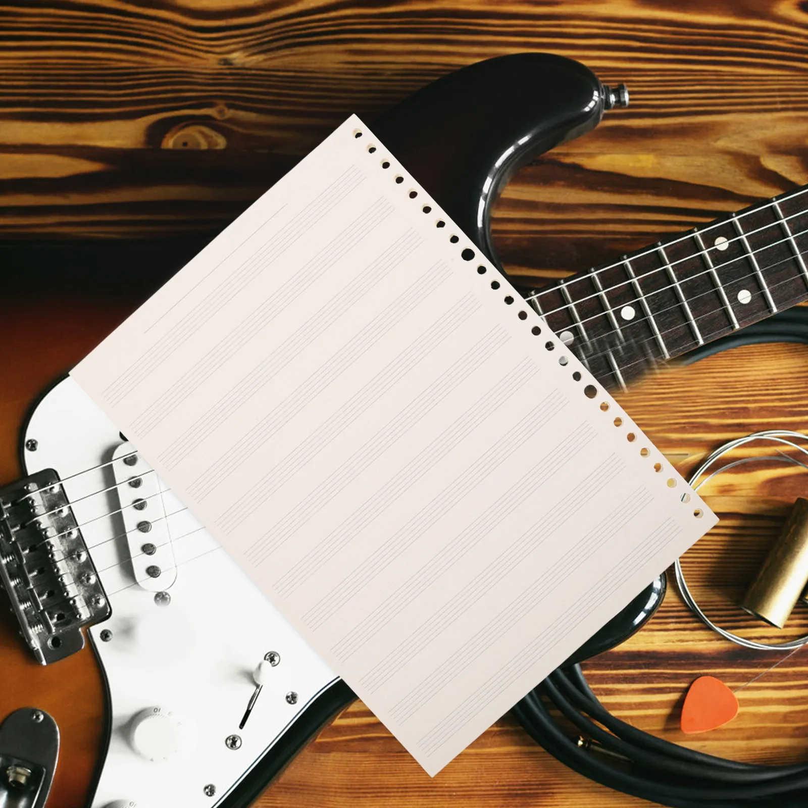 

3Pcs Compact Blank Sheet Music Book Portable Staff Notebook Guitar Piano Score For Beginners Practical Music Writing Notebook