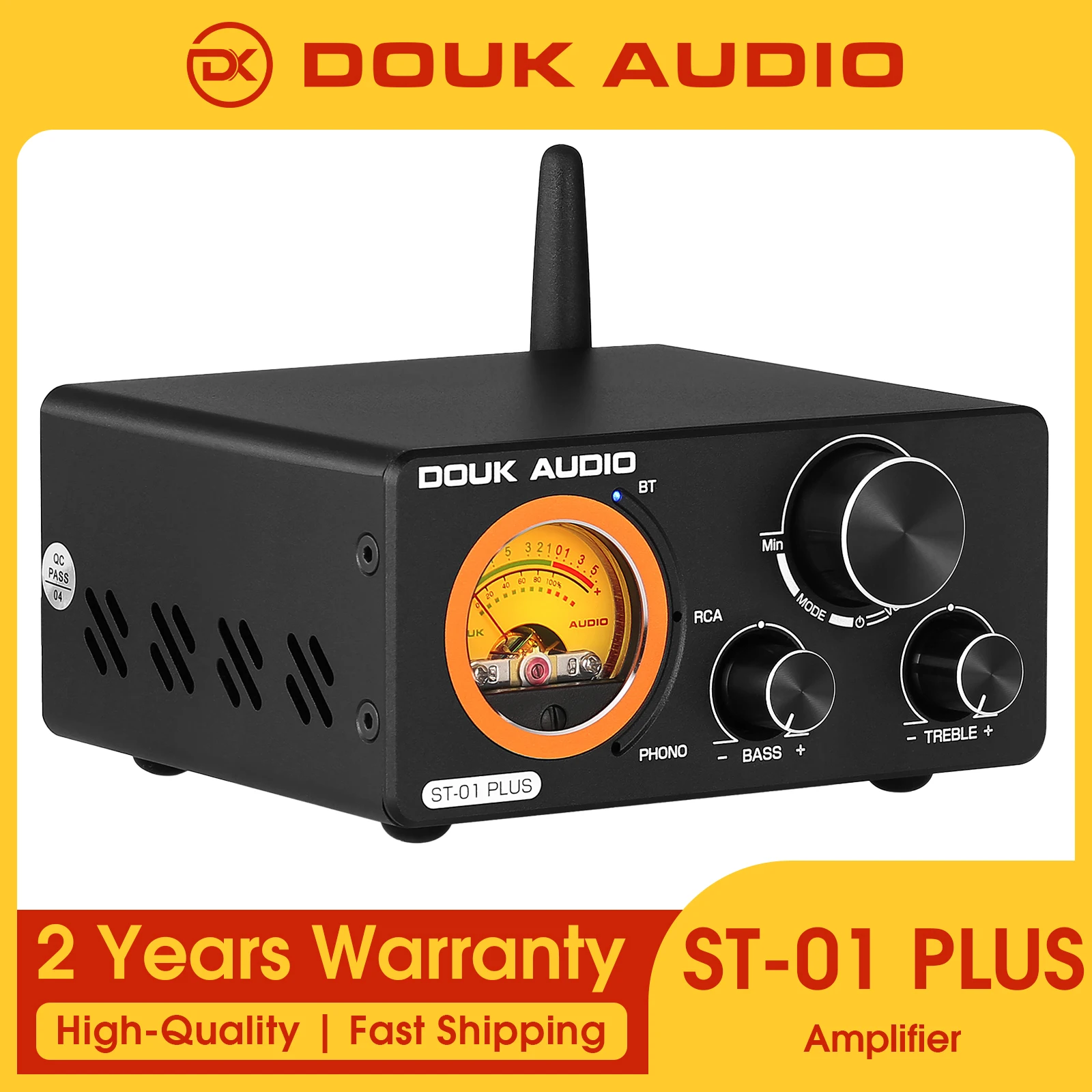

Douk Audio ST-01PLUS HiFi Bluetooth TPA3255 Digital Amplifier VU Meter Turntable Audio Stereo Amp