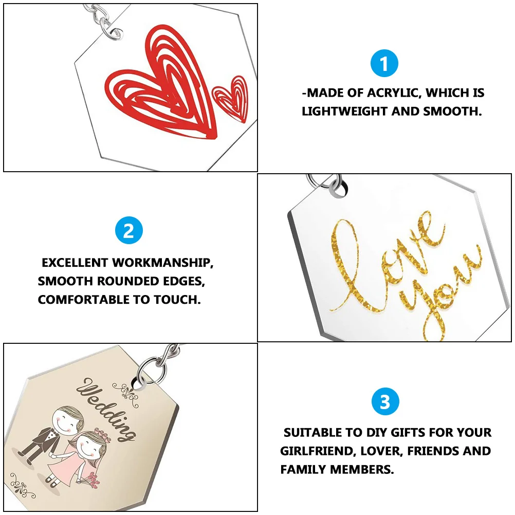 

48 pcs Acrylic Keychain Blanks Transparent Round Discs For Diy Craft Projects Keychain Rings Accessories Making Gifts