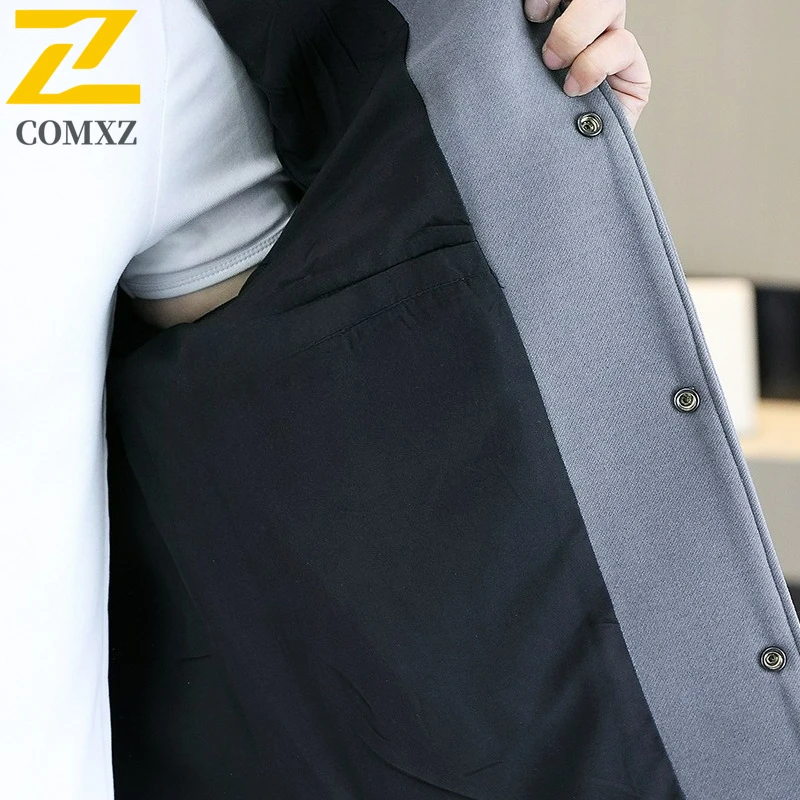 COMXZ Premium Mens Jacket Fashion ClassicTurndown Collar Adventure Comfort Coat Casual Daily Durable Spring Autumn Outerwear​