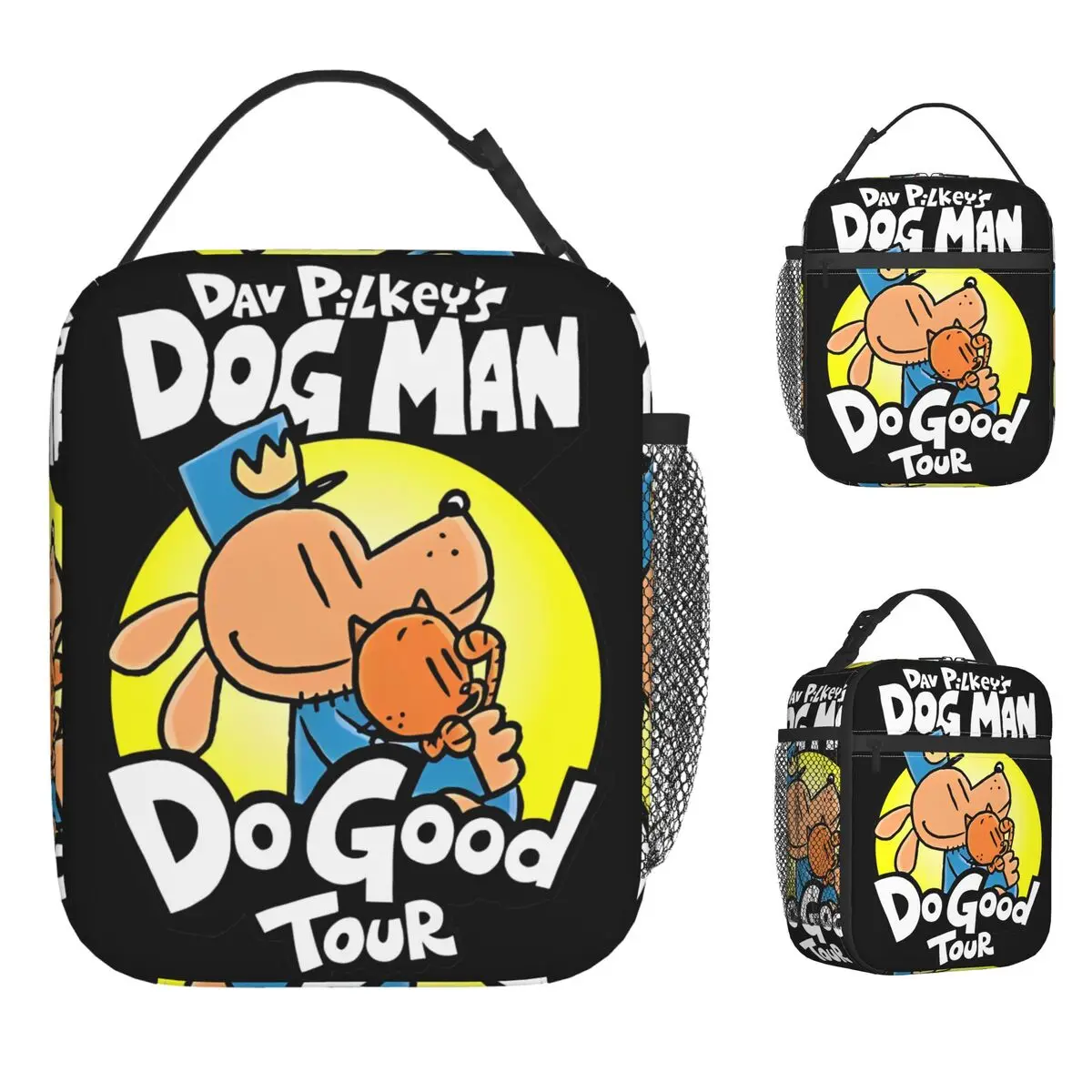 

Микро-сумка для обеда Dog Man Dogman And Friend, портативная изолированная коробка для обеда, сумка-холодильник с принтом для пикника для взрослых, термосумки для обеда