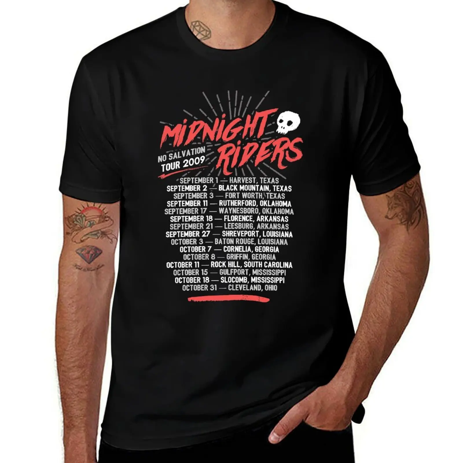 Midnight Riders - No Salvation Tour T-Shirt Anti-Perspiration Workout Top