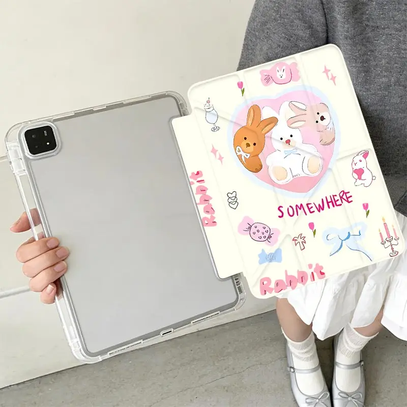 Anti-Bending 3+Y Fold Case For Redmi Pad SE 11 Pro/Pro2 12.1 Xiaomi Pad 5/5Pro 6/6Pro 11 Xiaomi Pad 7/7Pro 8/8Pro 11.2