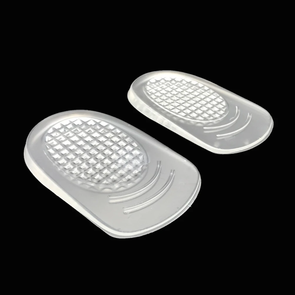 

4 Pairs Shock Absorbing Silicone Heel Pads Comfortable Increase Cushions Half Insoles Foot Support Tools